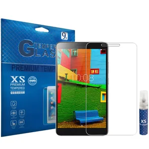 محافظ صفحه نمایش شیشه ای ایکس اس مدل تمپرد مناسب برای تبلت لنوو Phab PB1-750M به همراه اسپری پاک کننده صفحه XS