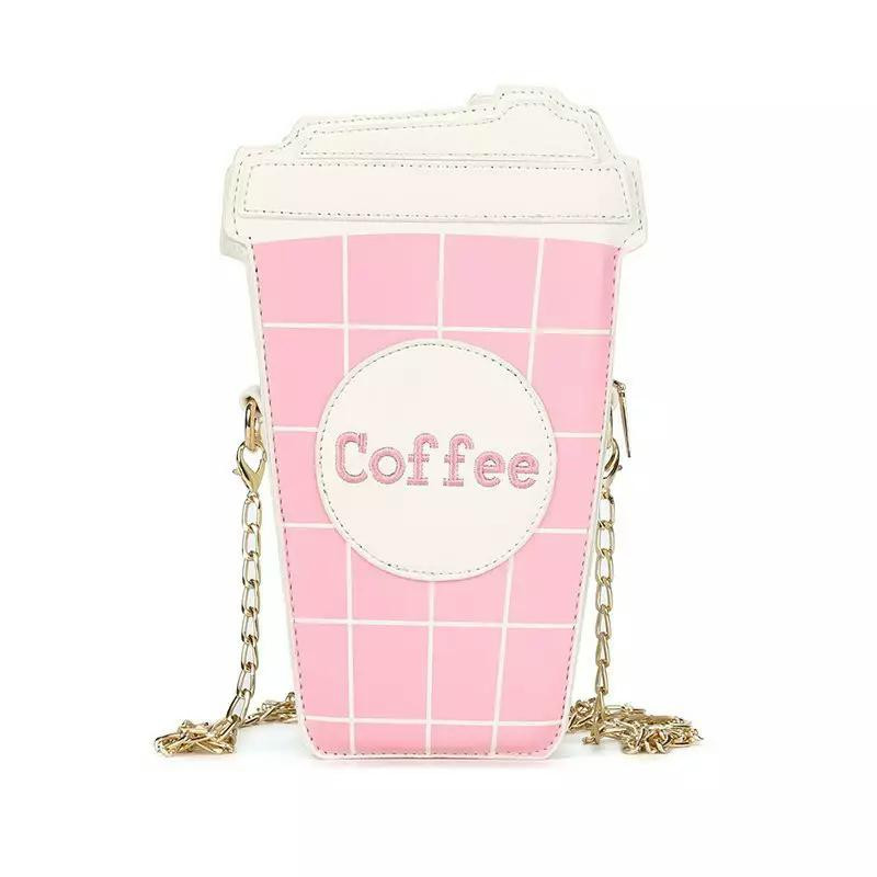 کیف رودوشی زنانه مدل چرم طرح Coffee