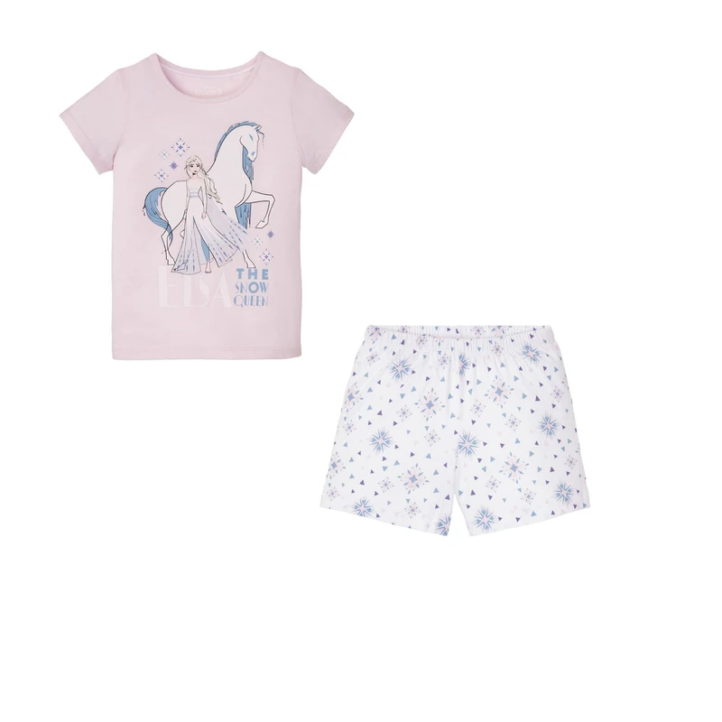 ست تی شرت آستین کوتاه و شلوارک دخترانه دیزنی مدل l.k.536