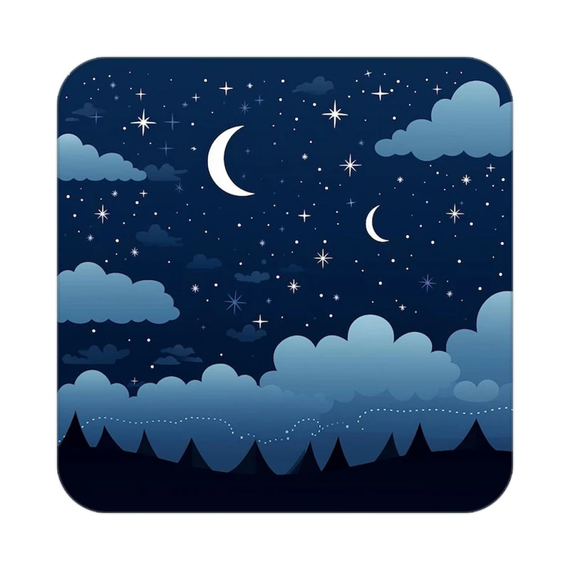 زیر لیوانی کاکتی طرح ماه و ستاره مدل mp53197