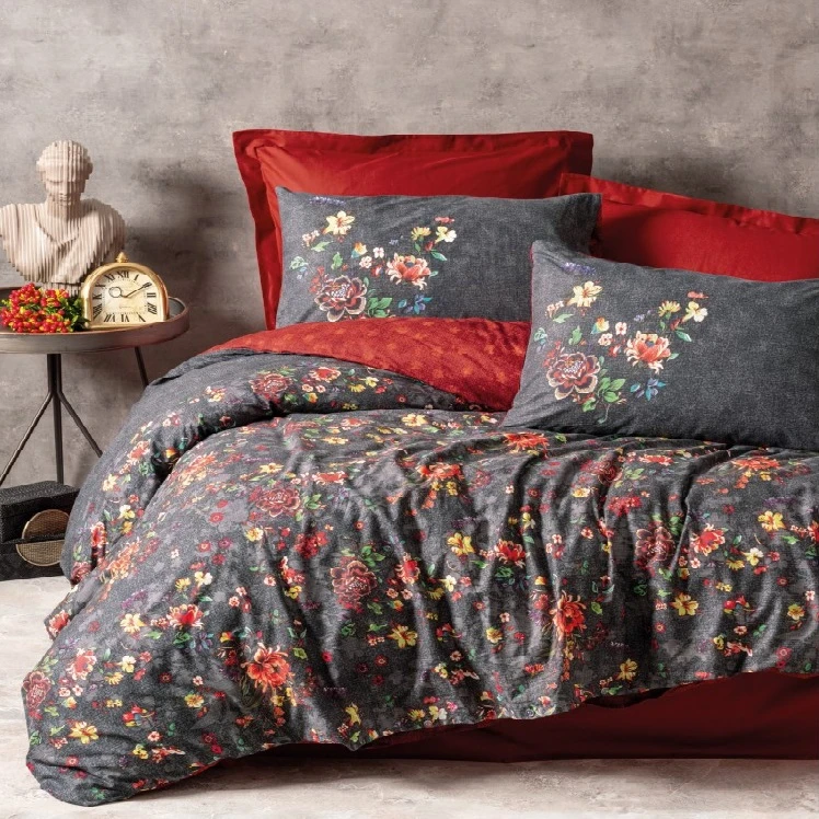 سرویس روتختی کاتن باکس مدل Feminen Sierra Bordo دو نفره 4 تکه