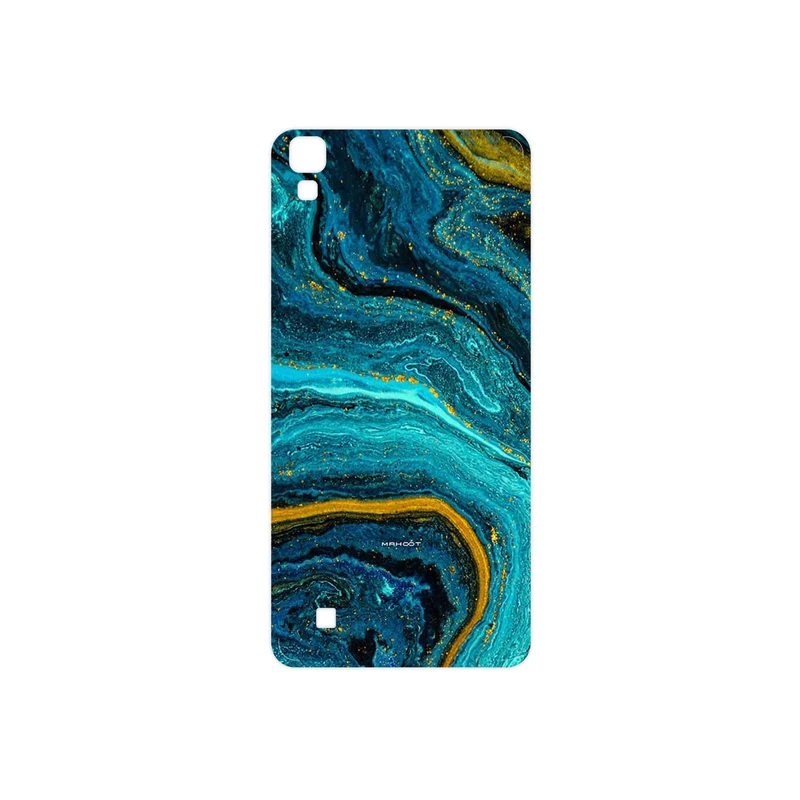 برچسب پوششی ماهوت مدل Turquoise marblewith golden streaks مناسب برای گوشی موبایل ال جی X Power