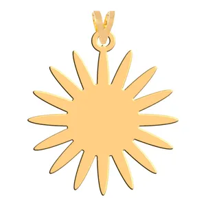 آویز گردنبند طلا 18 عیار زنانه فرشته مدل خورشید WNL-000241