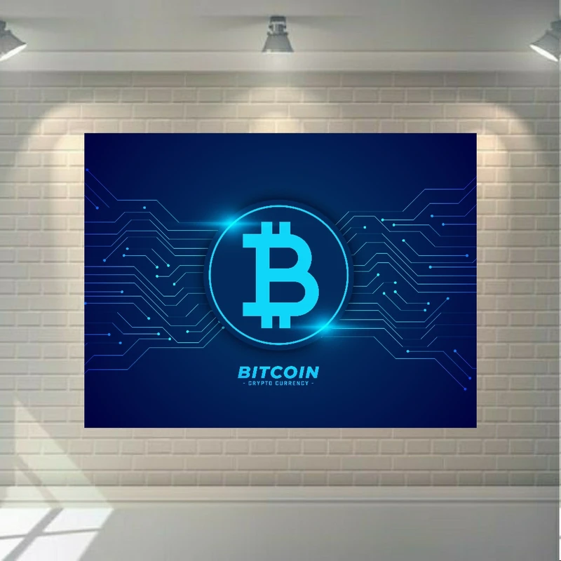 پوستر طرح BITCOIN مدل مجازی (2) کد BR279
