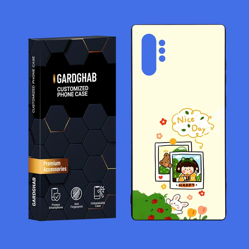 کاور گارد قاب مدل دورژله ای پشت گلس دخترانه مناسب برای گوشی موبایل سامسونگ Galaxy Note 10 Plus