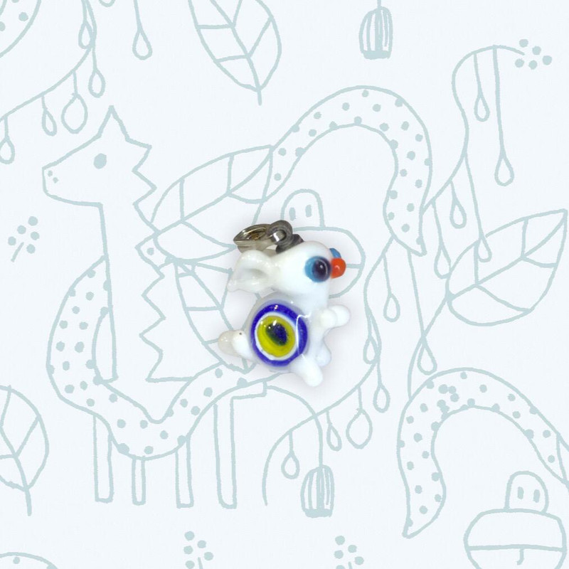 آویز گردنبند بچگانه مدل چشم نظر خرگوش