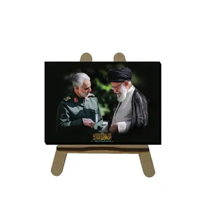 تابلو شاسی مدل مذهبی طرح رهبر انقلاب و شهید سردار قاسم سلیمانی کد 12