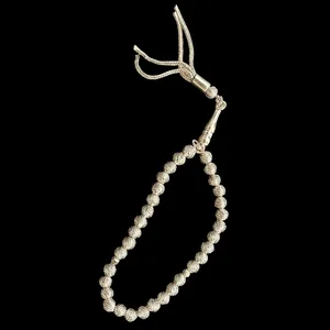 تسبیح نقره مدل گلوله ای کد 8588