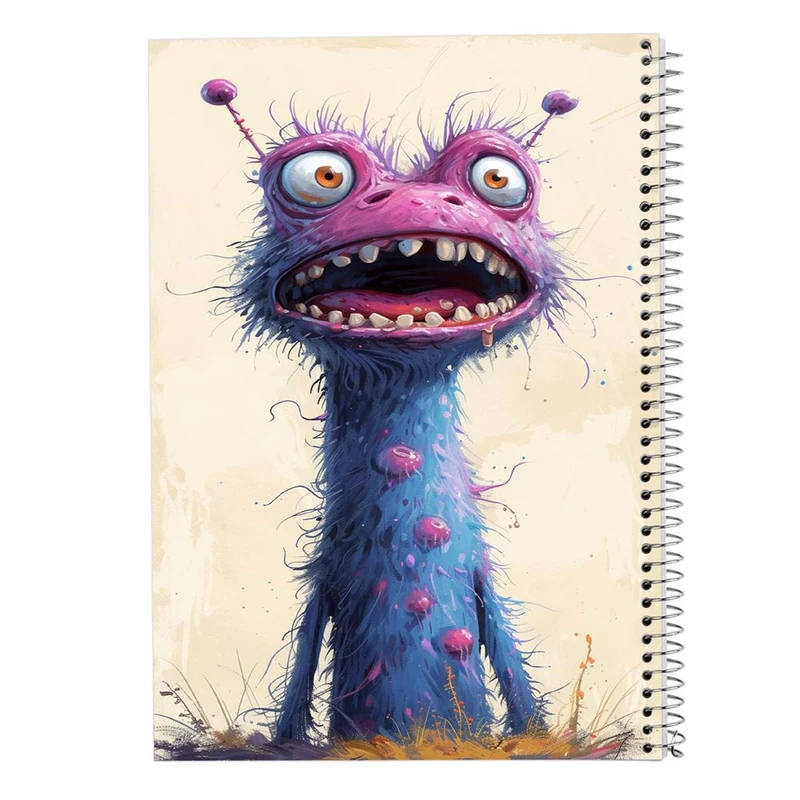 دفتر ژورنال نویسی 50 برگ مدوپد مدل نقطه ای طرح هیولای فانتزی کد DF16761