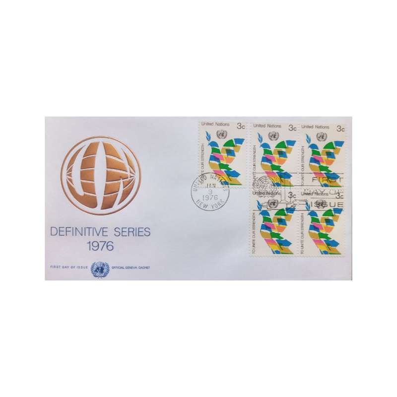 تمبر یادگاری مدل پاکت مهر روز سازمان ملل مجموعه 5 عددی