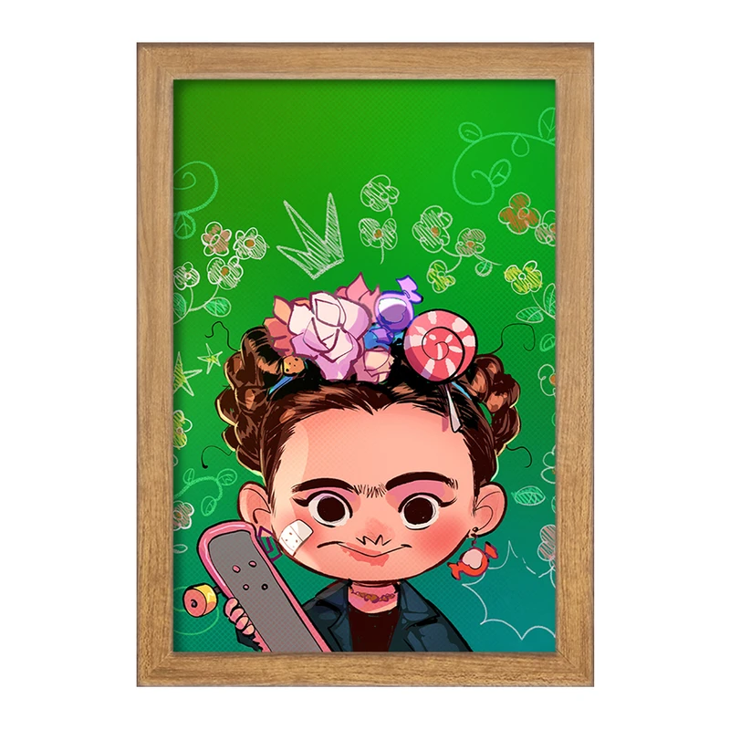 تابلو خندالو مدل فریدا کالو کد F891