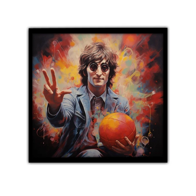 تابلو نوری بکلیت طرح نقاشی خواننده جان لنون مدل B-MID-16843