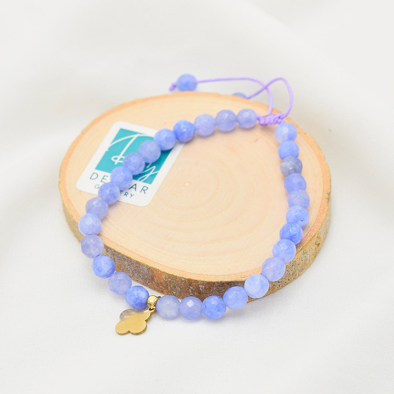 دستبند زنانه دلنار گالری مدل سنگ جید و ونکلیف دستبند زنانه دلنار گالری مدل سنگ جید و ونکلیف