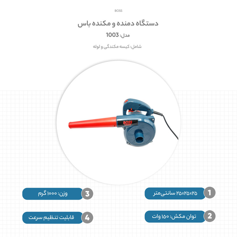 دستگاه دمنده و مکنده باس مدل 1003