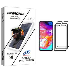 JF Diamond glass Screen Protector For Samsung Galaxy A70 Pack Of 3
