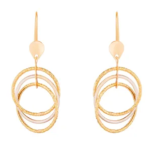 گوشواره طلای 18 عیار سیم و گوهر مدل GLE156