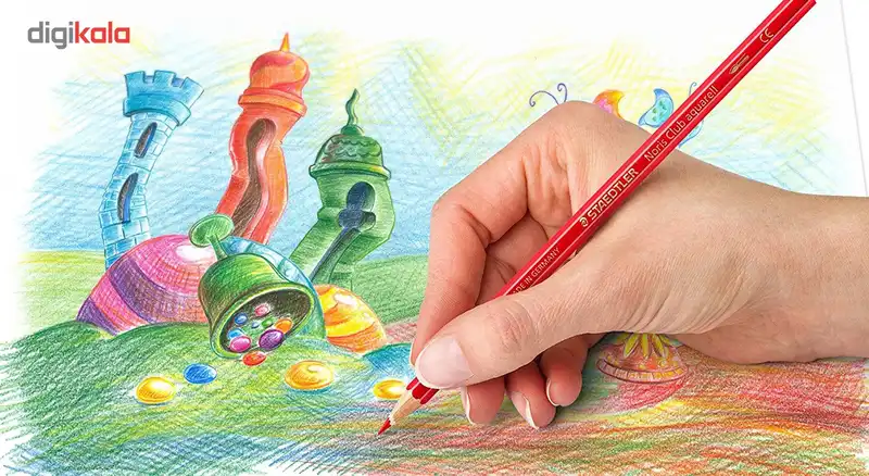 مداد رنگی 24 رنگ استدلر مدل Noris Club