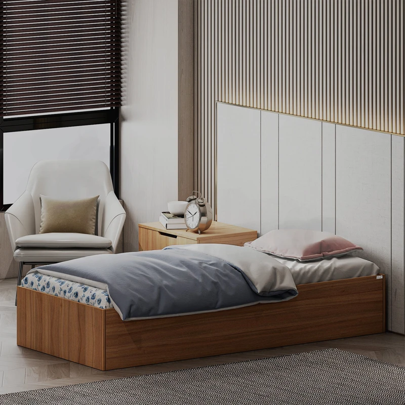 تخت خواب ملامینه یک نفره اعیان مدل FH941 سایز 90x200 سانتی متر