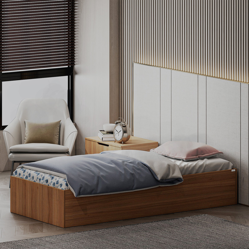 تخت خواب ملامینه یک نفره اعیان مدل FH941 سایز 90x200 سانتی متر