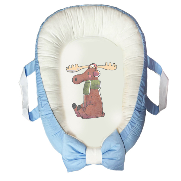 سرویس خواب سه تکه نوزاد مدل گارد محافظ دار طرح فانتزی گوزن کد 034