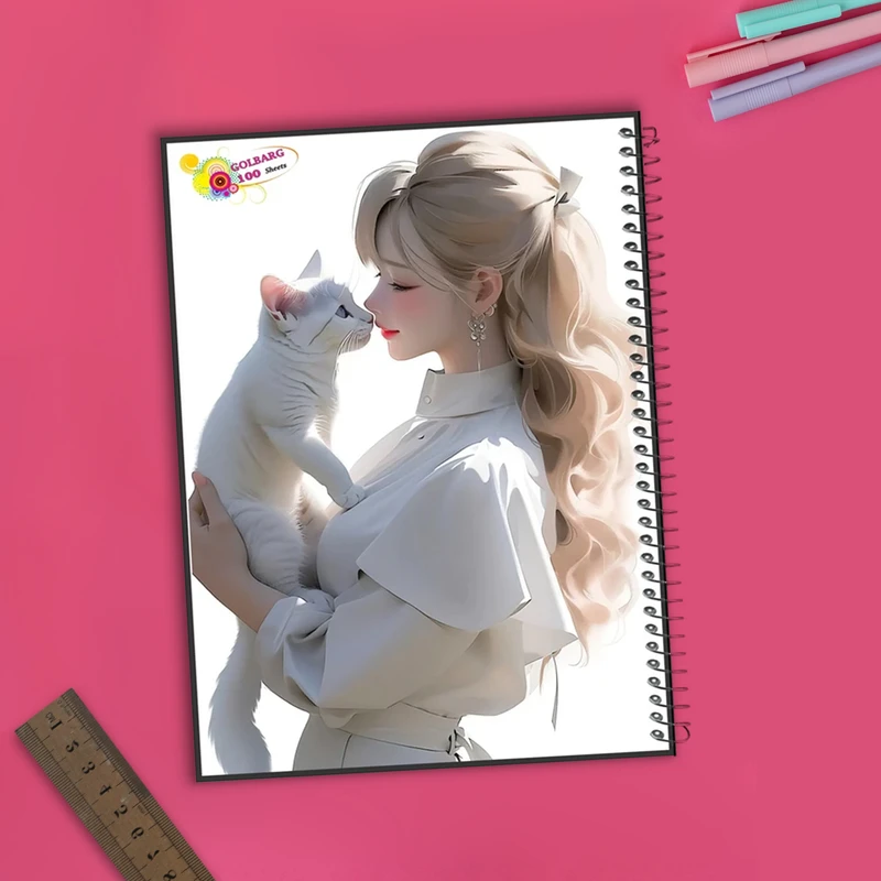 دفتر مشق 100 برگ گلبرگ مدل دخترانه کد 3795