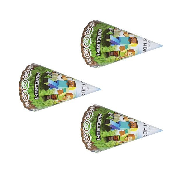 کلاه تولد مدل ماین کرافت کد MinecraftH3 مجموعه 3 عددی