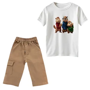 ست تی‌شرت و شلوارک پسرانه مدل آلوین کد 1