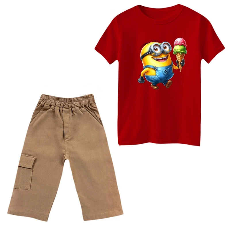 ست تی‌شرت و شلوارک پسرانه مدل مینیون کد 21