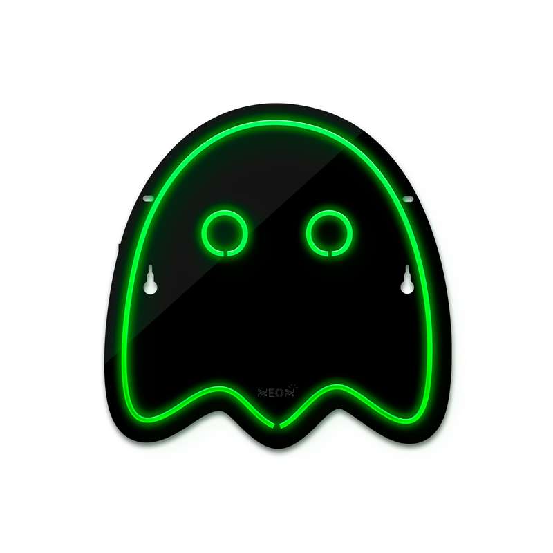 چراغ دیواری نئون دیزاین طرح Packman-2-BL_GR