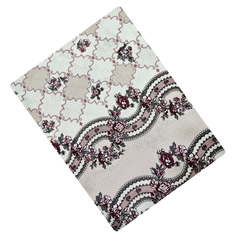 ملحفه مدل روانداز طرح گل بانو یک نفره سایز 140×200 سانتی متر 