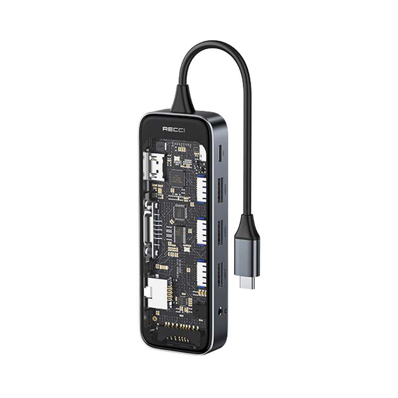 هاب 10 پورت USB-C رسی مدل RH22 هاب 10 پورت USB-C رسی مدل RH22