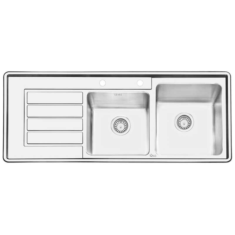 سینک ایلیا استیل مدل 2063R توکار سایز 50 × 120 سانتی متر