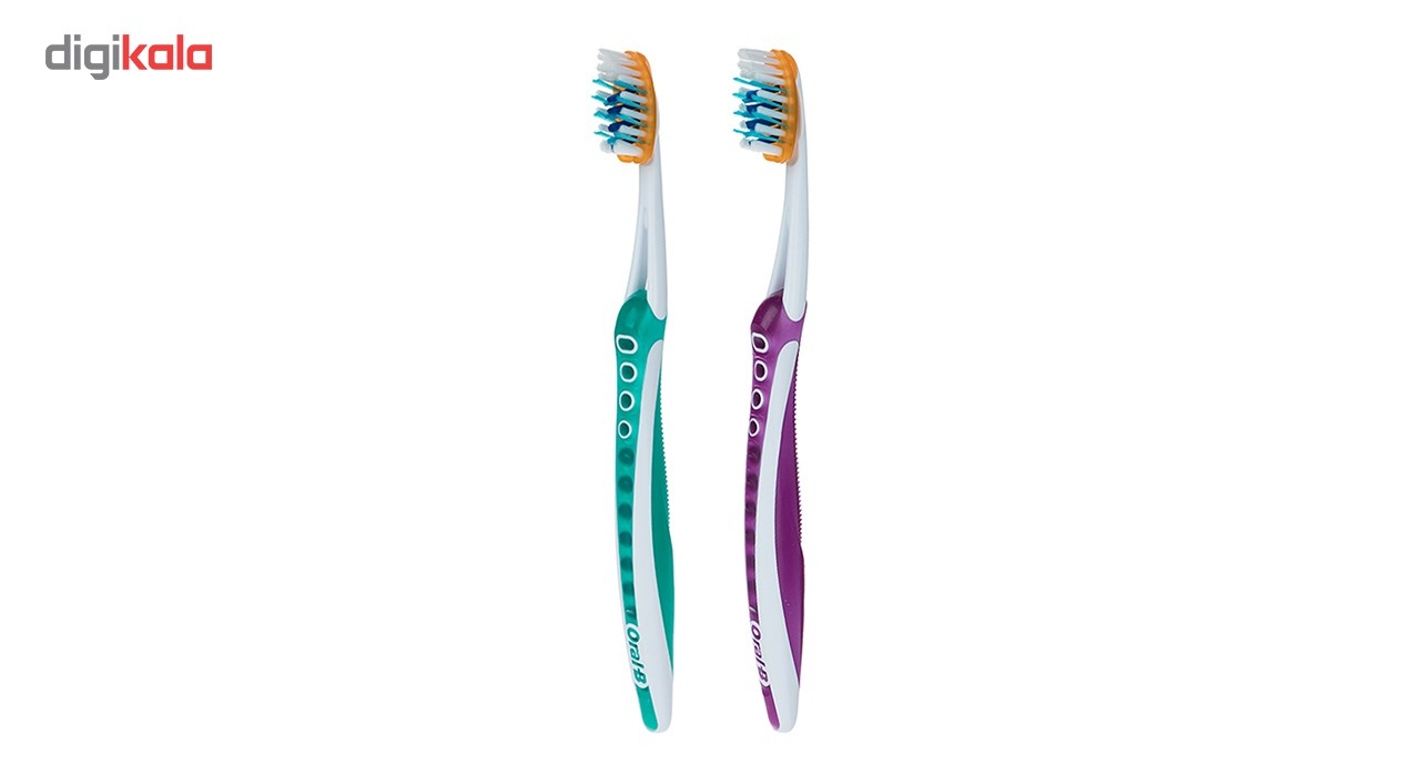 پک مسواک اورال-بی مدل Pro Flex با برس نرم بسته 2 عددی