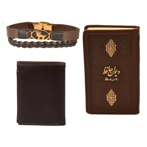 ست هدیه طرح تولد فروردین کهن چرم  مدل m107-1