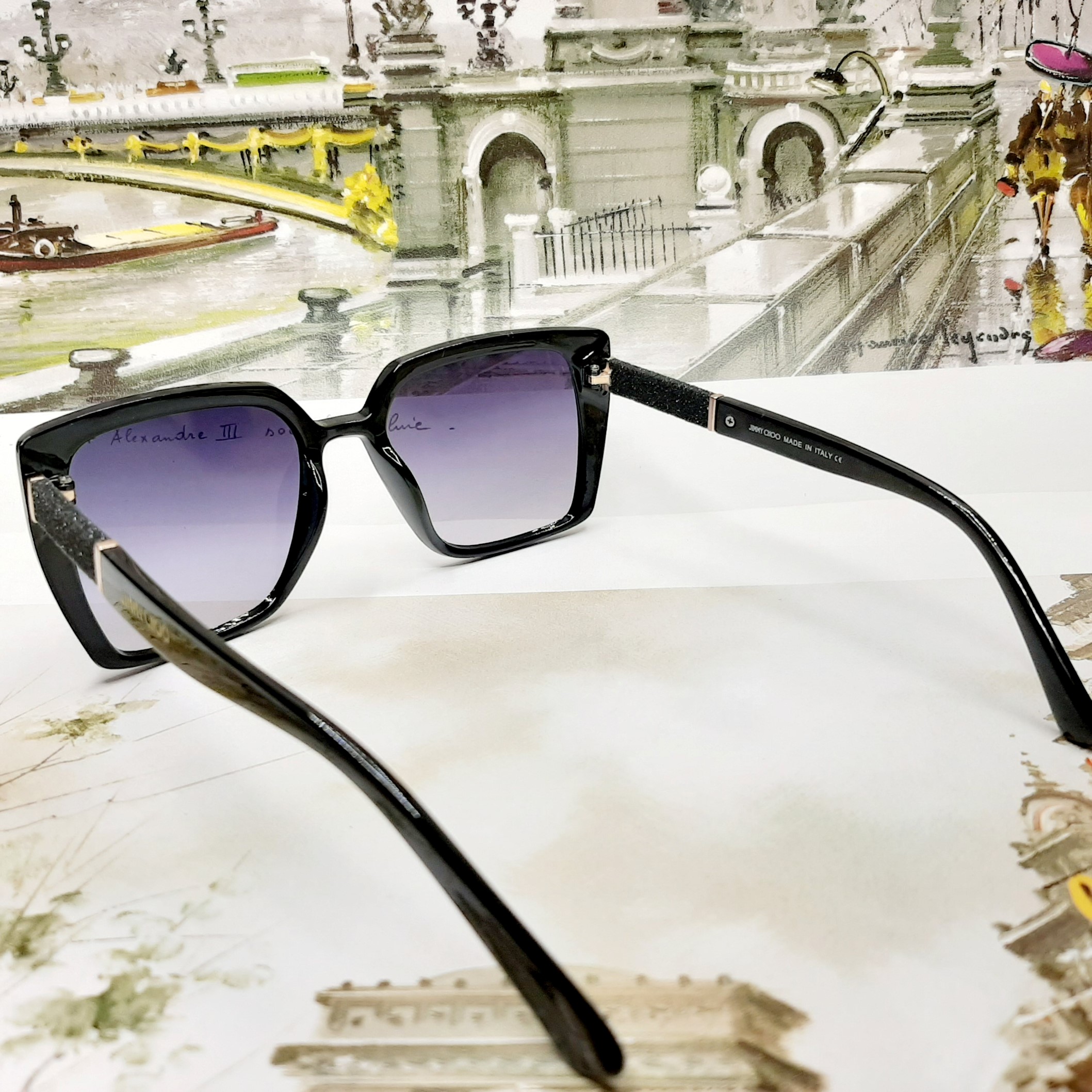 عینک آفتابی زنانه جیمی چو مدل JC1001blpu -  - 5