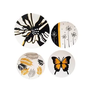 بشقاب دیوارکوب سفالی کد 43 مجموعه 4 عددی