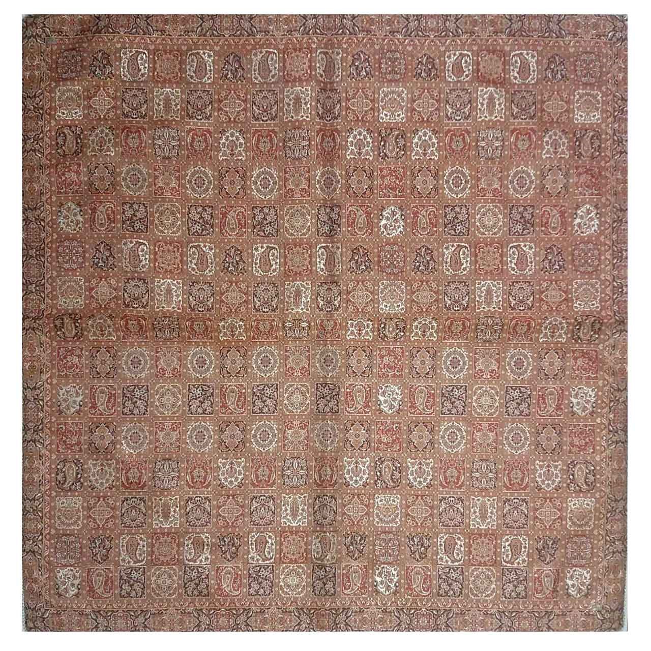 رومیزی ترمه ابریشمی کد 2039 سایز 100 × 100 سانتی متر