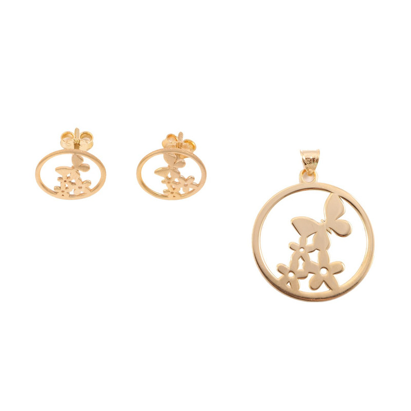 نیم ست طلا 18 عیار زنانه سپیده گالری مدل SH0022