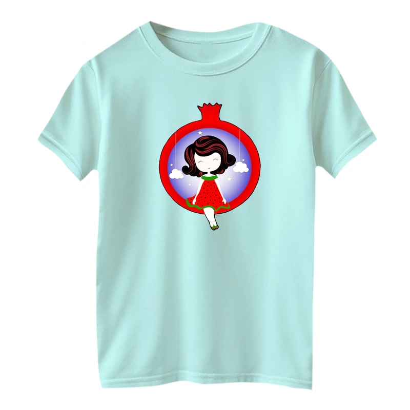 تی شرت آستین کوتاه بچگانه مدل انار یلدایی کد 6