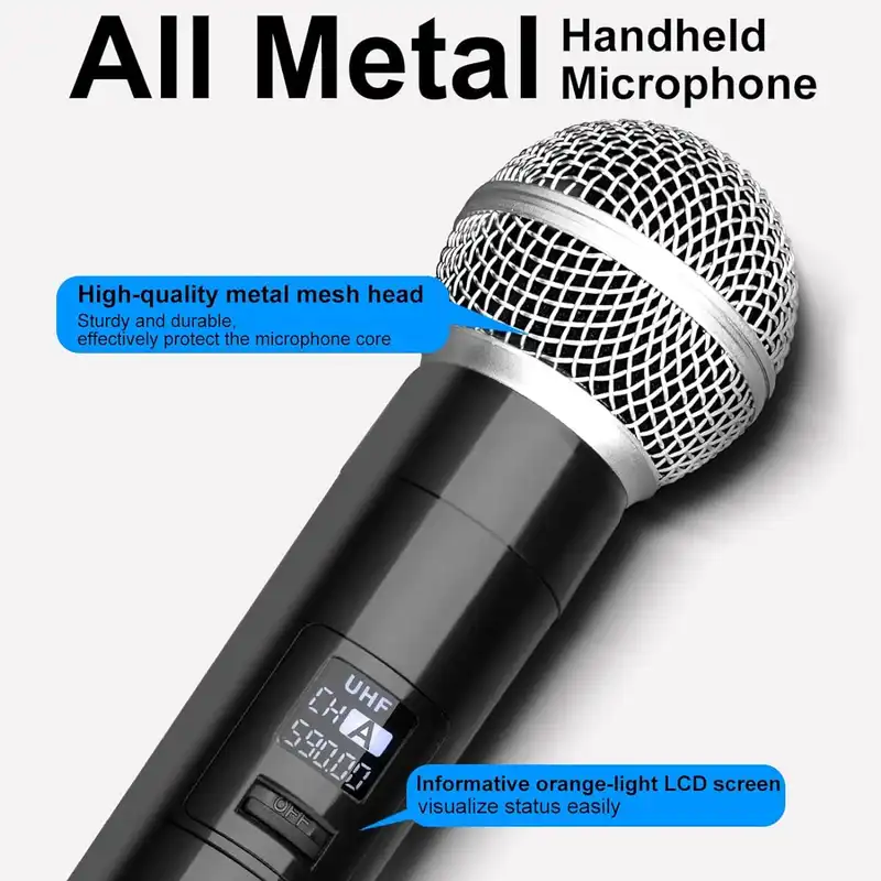 ست میکروفن بی سیم مدل دو کانال دستی کد X2