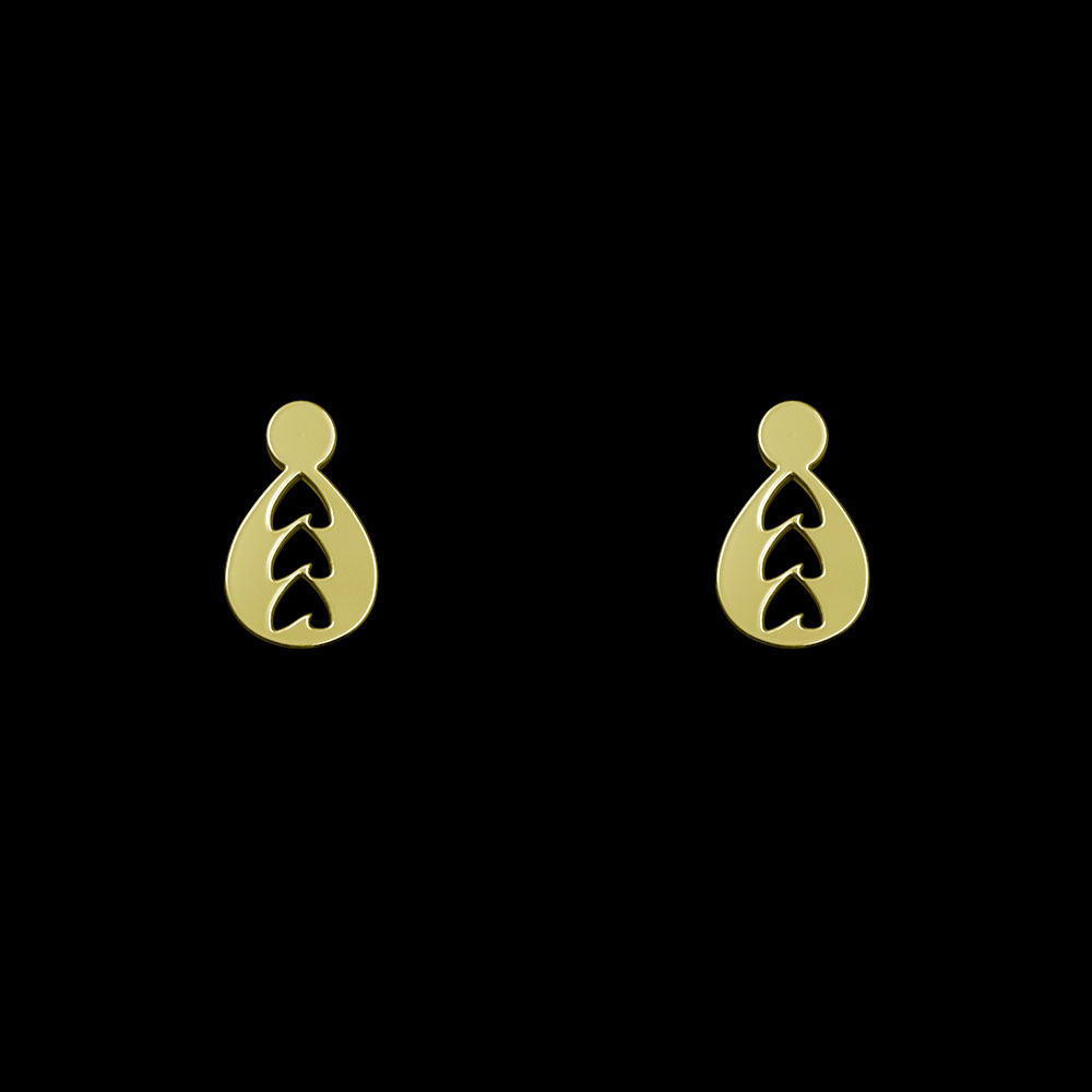 گوشواره طلا 18 عیار زنانه مدوپد مدل هندسی کد GA1-14230