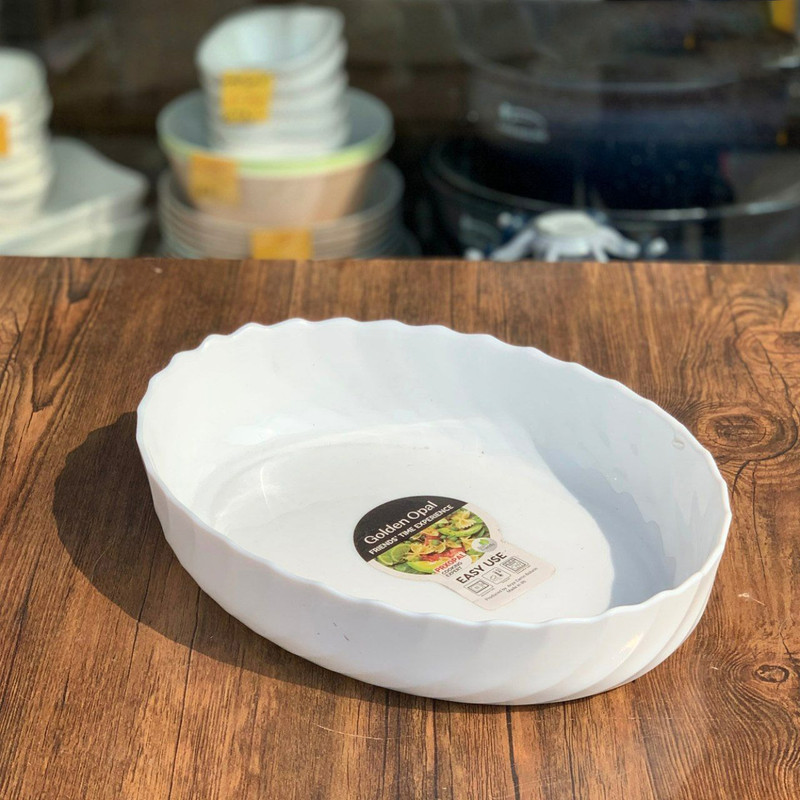 ظرف پخت گلدن اوپال مدل کنگره بیضی مجموعه 3 عددی