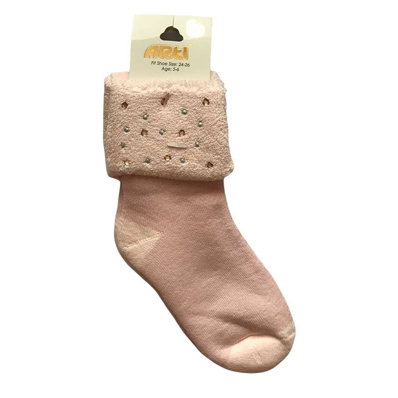 جوراب دخترانه آرتی مدل حوله ای adhn