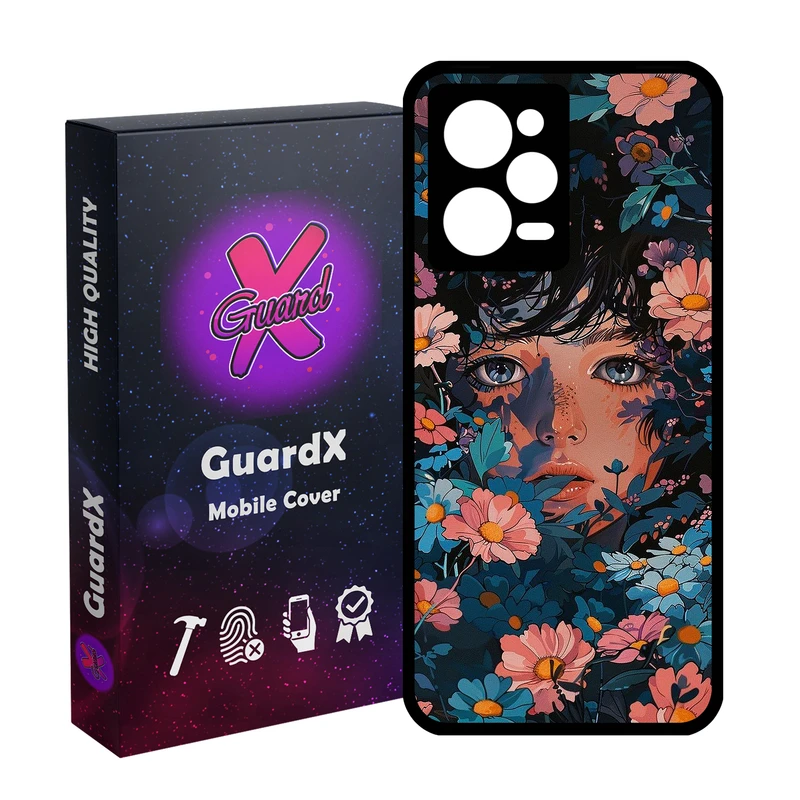 کاور گارد ایکس طرح دختر گل مدل  Glass10786 مناسب برای گوشی موبایل شیائومی Redmi Note 12 Pro 5G/Poco X5 Pro 5G/Note 12 Pro Speed