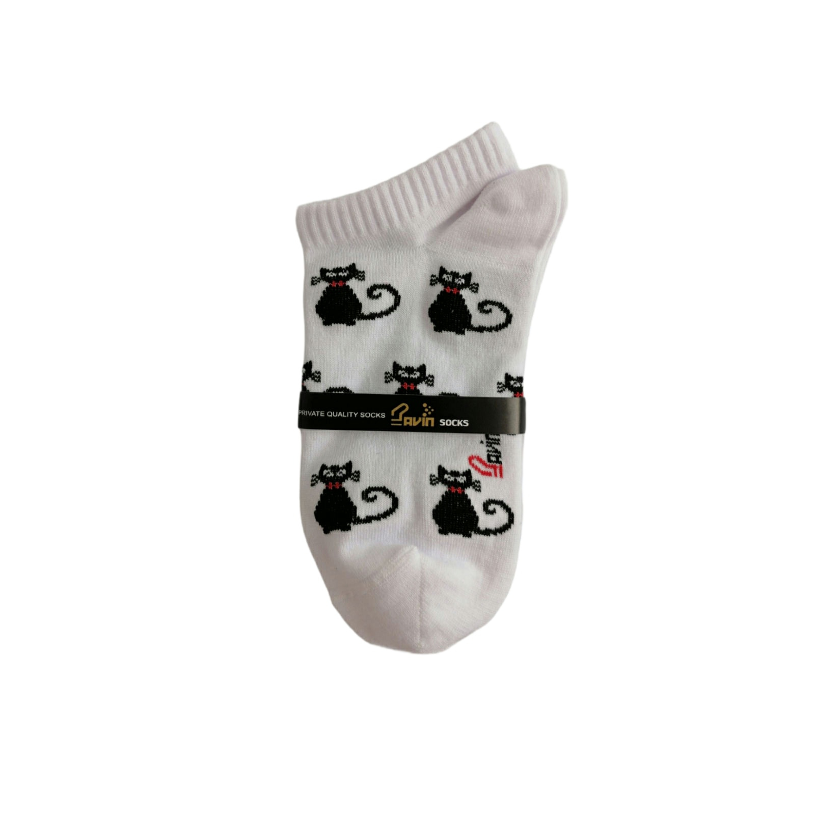 جوراب دخترانه آوین مدل گربه کوچولو کد SE-01