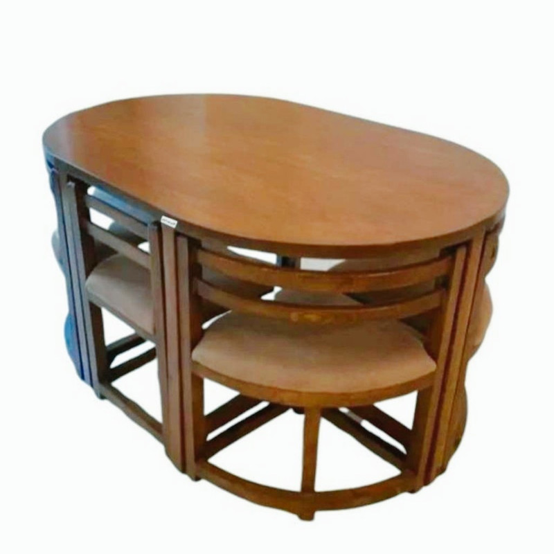 میز و صندلی ناهار خوری شش نفره مدل کم جا کد SABA1