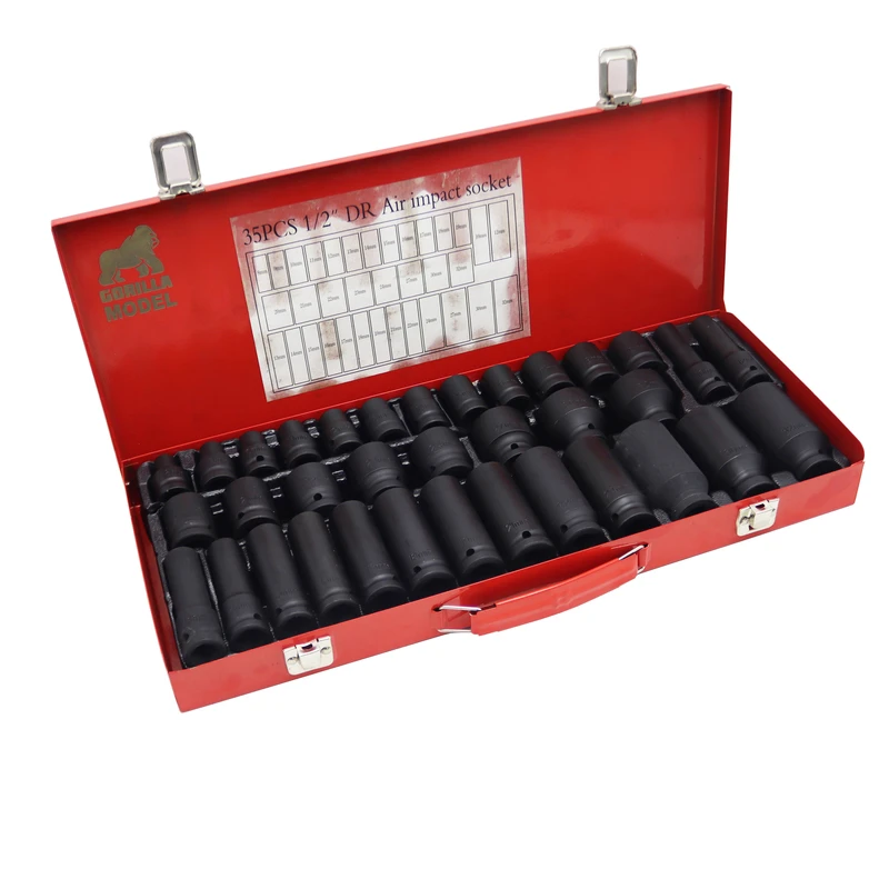 جعبه آچار بکس مدل گوریلا کد YPBK-8-32MM-1/2INCH مجموعه 35 عددی
