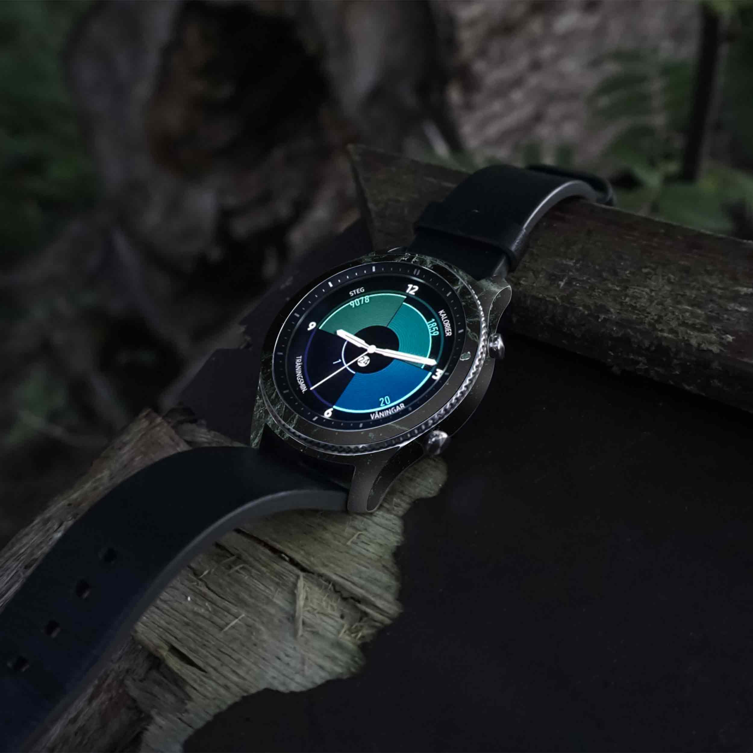 برچسب ماهوت طرح Graphite-Green-Marble مناسب برای ساعت هوشمند سامسونگ Galaxy Gear S3 Classic