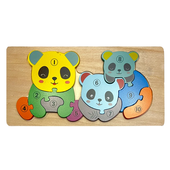 پازل آموزشی مدل اعداد انگلیسی طرح پاندا