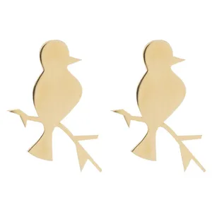 گوشواره طلا 18 عیار زنانه الن نار مدل 0788